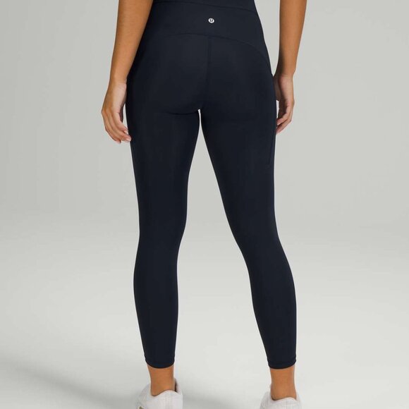 Lululemon Power Thru High Rise Tights 25” Size 6 True Navy - Picture 2 of 5